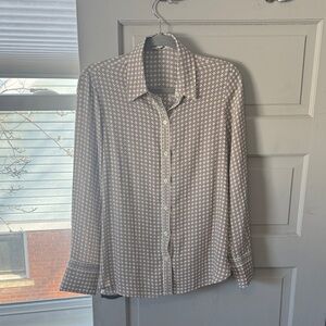 Max Studio Black and White Geometric Blouse